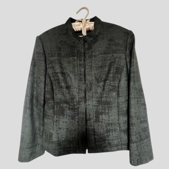 Holt Renfrew Collection Grey 100% Wool Fitted Business Suit Blazer Jacket - Picture 4 of 16